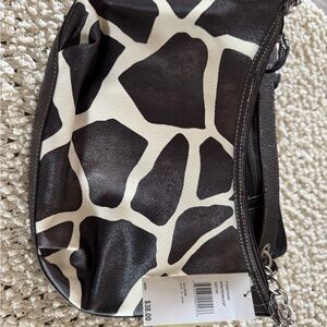 Nine & Co Stylish Brown and White Women's Bag